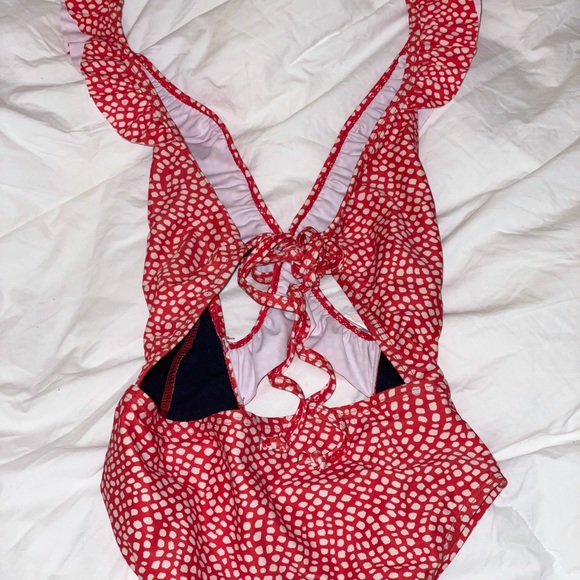 Nasty Gal Red Dotted One Piece Swimsuit -- XS | 0 - Picture 2 of 13